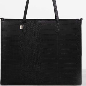 BEIS Large Work Tote ll Black Croc